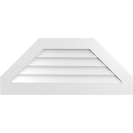 Octagonal Top Surface Mount PVC Gable Vent W/ 3-1/2W X 1P Standard Frame, 42W X 18H